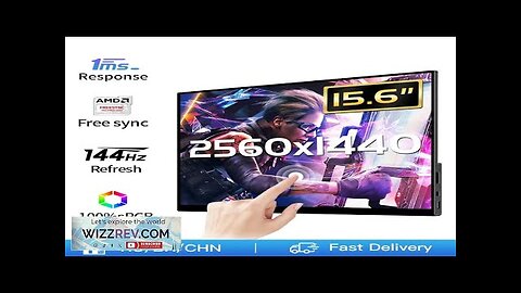 15.6 / 17.3 inch 2K 144hz Portable Monitor FreeSync Touchscreen 1ms Anti-blue Review