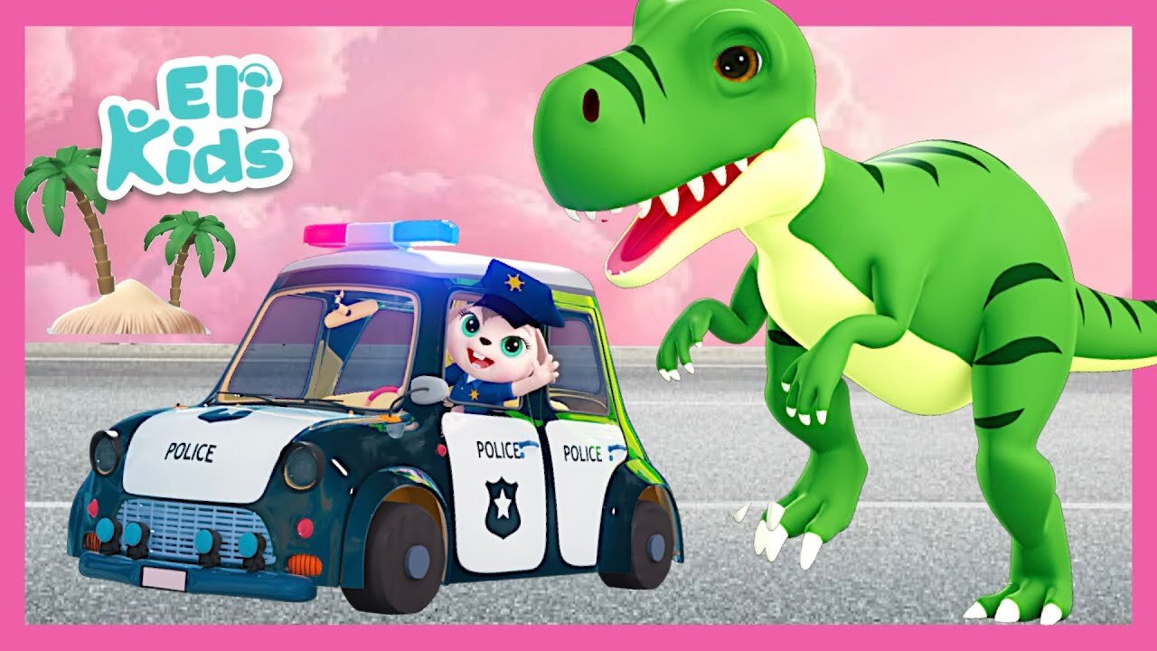 Toy Police Car With Dinosaurs +More | Eli Kids