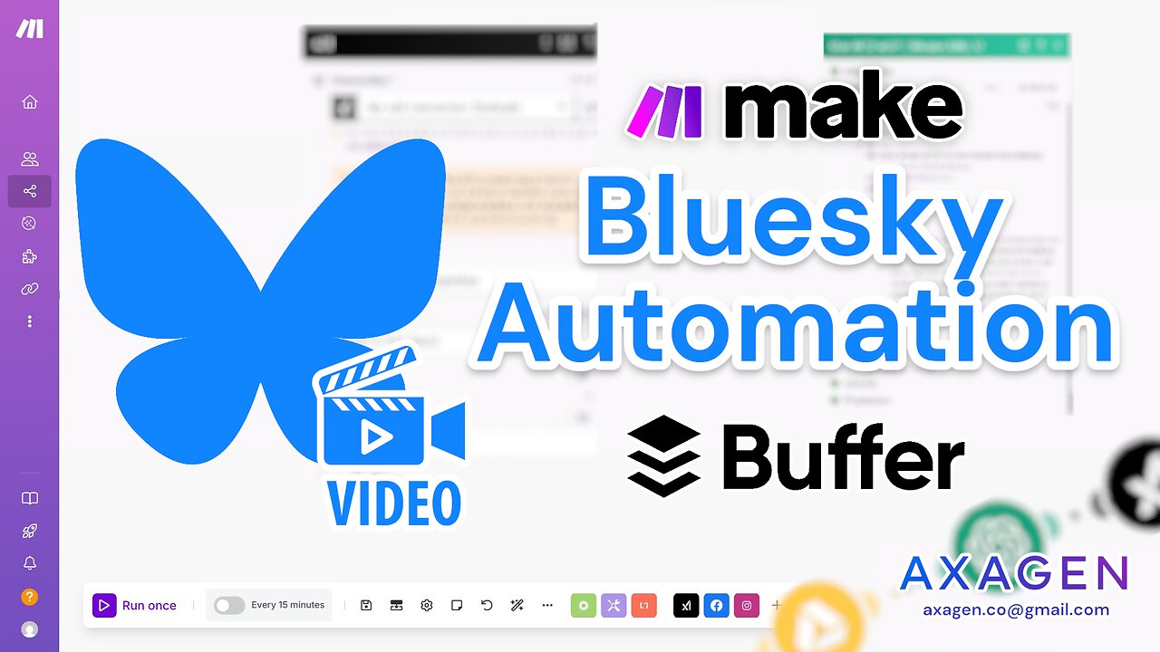 Auto Post to Bluesky (videos) with Make and Buffer