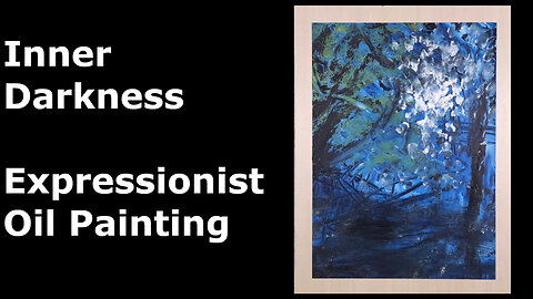 Inner Darkness (NO. 105) | Abstract Oil Painting Process on Wood Panel | Cold Wax + Charcoal