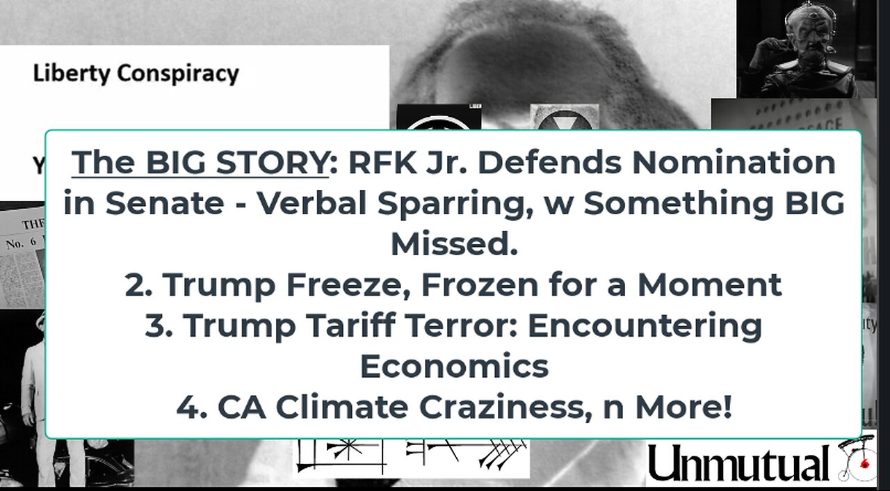 Liberty Conspiracy LIVE 1-29-25 RFK Jr Fights Senators, Trump Freeze Off? Tariff Terror