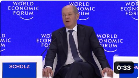 Speaking at the WEF, German Chancellor Olaf Scholz comments on Elon Musk