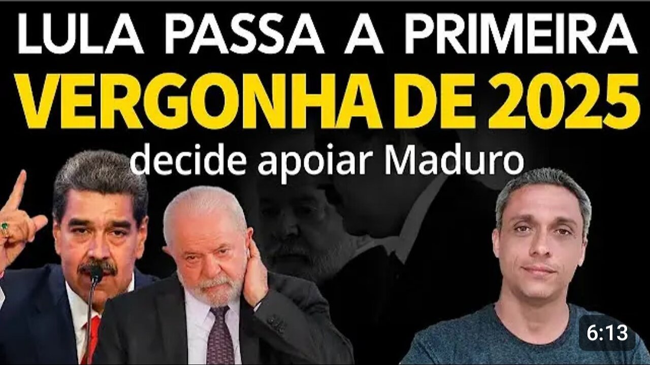 In Brazil the first Shame of 2025 LULA decides to support Maduro in Venezuela sends representative