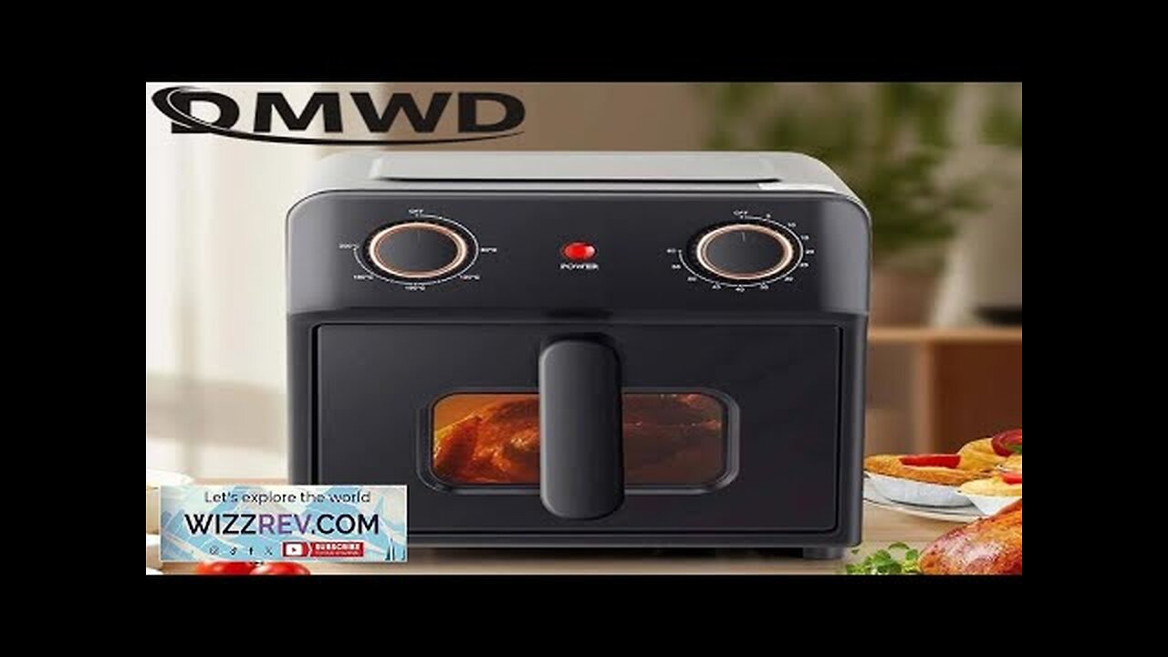 Electric Oil Free Fryer 6L Air frying Oven Multifunction 360°Baking Without Oil Review