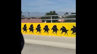 Un grafiti en una carretera de California 'cobra vida'
