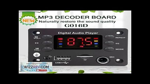 Car Audio Microphone USB TF FM Radio Mp3 Music Player Speaker DC Review