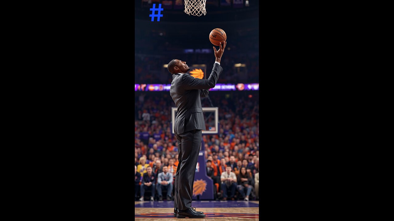 Ex-Sun Amar'e Stoudemire's ceremonial free throw before 2025-26 opener.