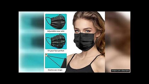 Disposable Face Masks, 3 Ply Protection Black Face Masks Review