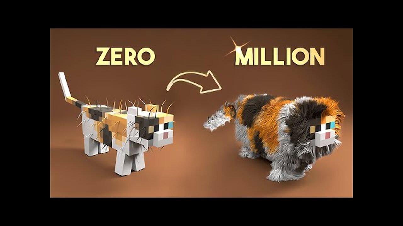 Minecraft Satisfying Simulation🐱- Hair, Liquid, Block Physics and more
