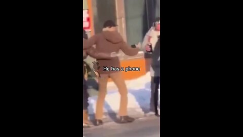 Slow motion of Pretty and ICE agent