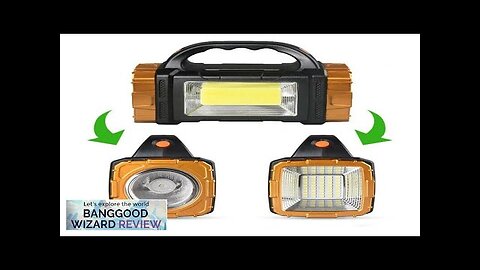 Solar Charging Powerful Spotlight With Strong Light Outdoor LED Flashlight Large Capacity Review