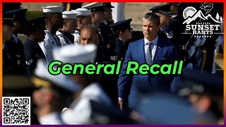 Generals Summoned to DC, Shutdown Brinksmanship, and Stinky Food --- Tonight on Sunset Rants