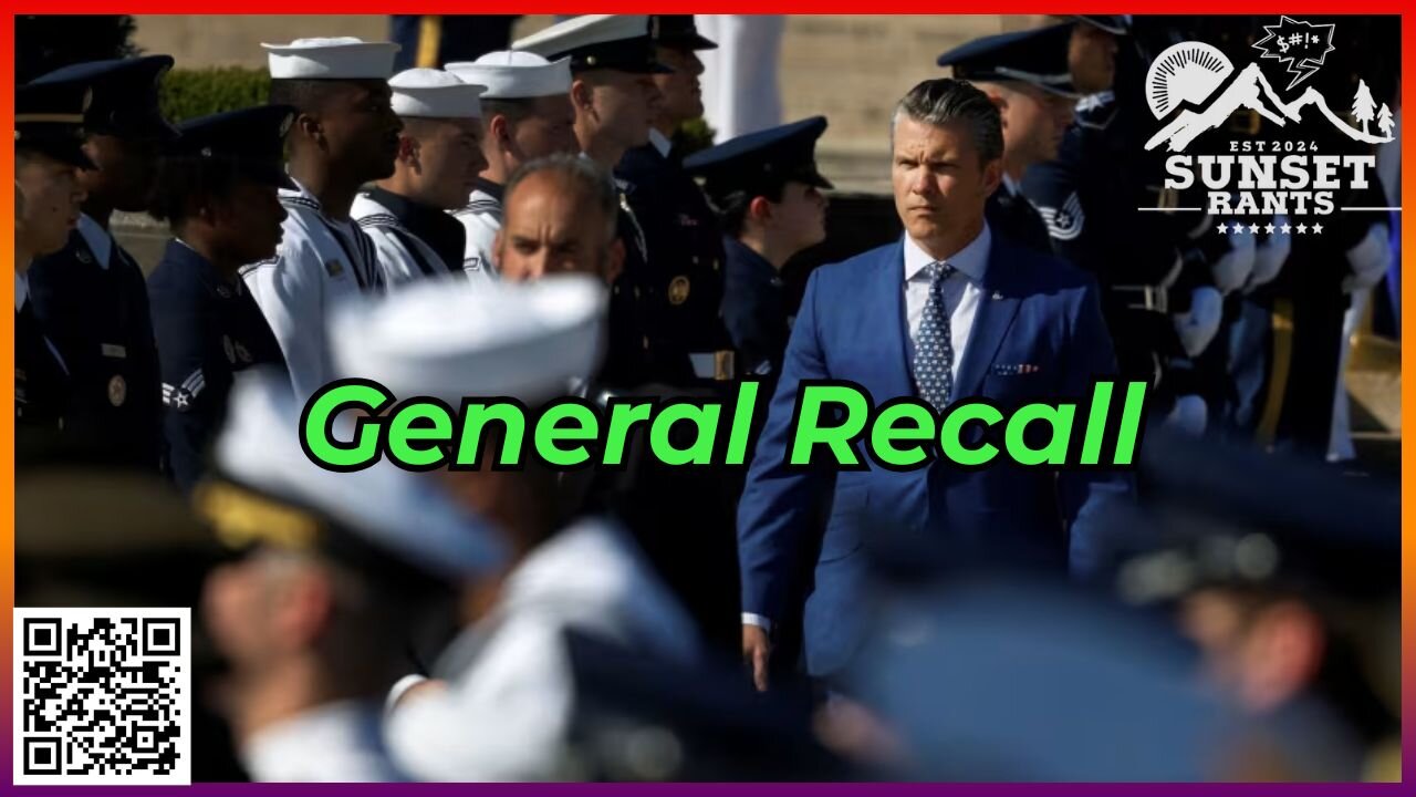 Generals Summoned to DC, Shutdown Brinksmanship, and Stinky Food --- Tonight on Sunset Rants