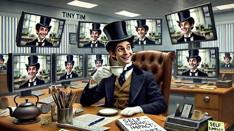 Corporate Irony: Tiny Tim Monitors Tiny Tim