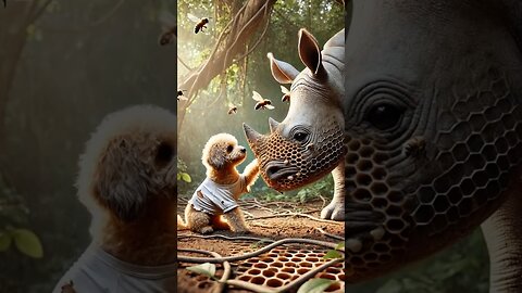Incredible Dog Rescues Rhino from the Wild