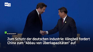 Zum Schutz der deutschen Industrie: Klingbeil fordert China zum "Abbau von Überkapazitäten" auf