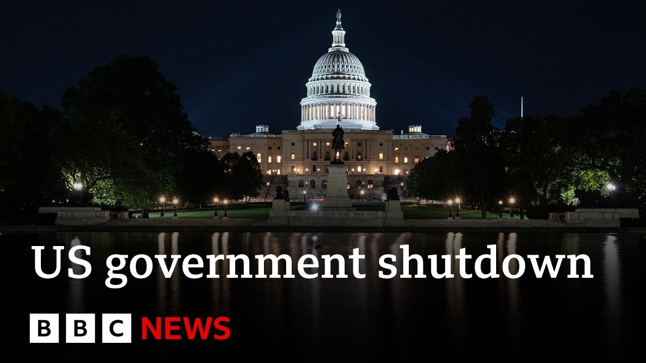 US government shuts down after Senate fails to pass last-ditch funding plan | BBC News
