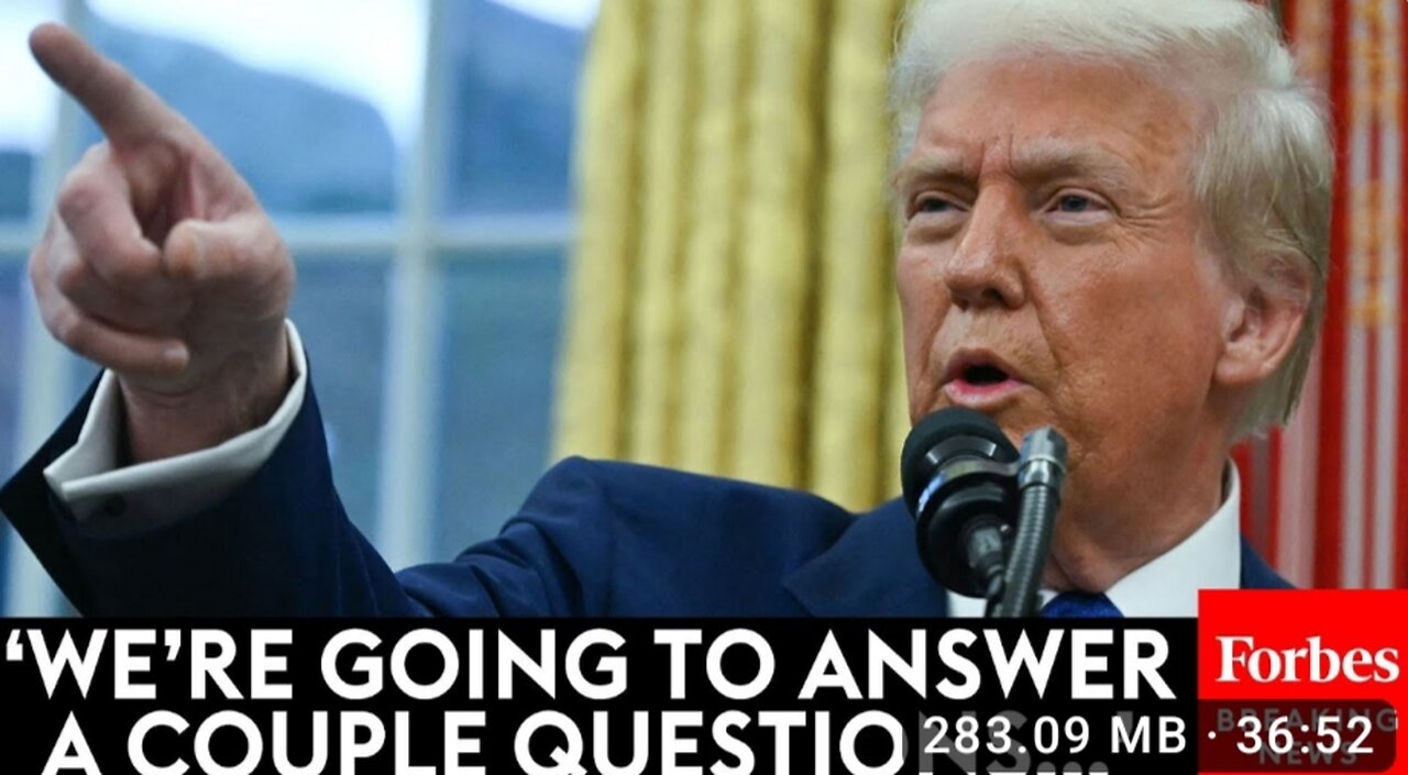 BREAKING NEWS： Trump Takes Question After Question From Reporters In The Oval Office