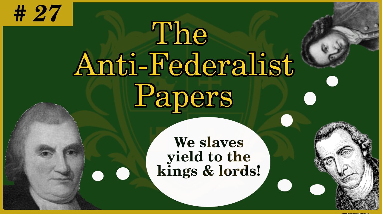 🟢 We modest slaves yield to our lords and masters; the US Constitution creates a king! 🟢