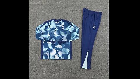 👉🏻⚽️2024/25 Tottenham Adult/Kid Blue Long Sleeve Tracksuit