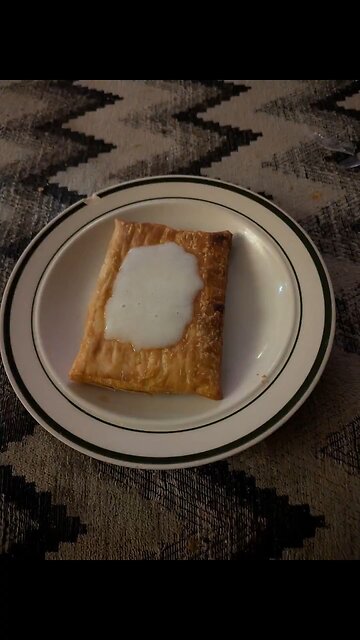 my breakfast was a strawberry cream cheese toaster strudel and lunch was a steak burrito