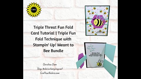 Triple Fun Fold Technique with Stampin' Up! Meant to Bee Bundle