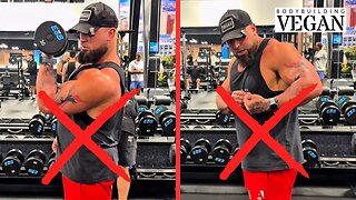 Two DEADLY Bicep Curl Mistakes Ruining Your Gains | BodybuildingVegan Tutorial