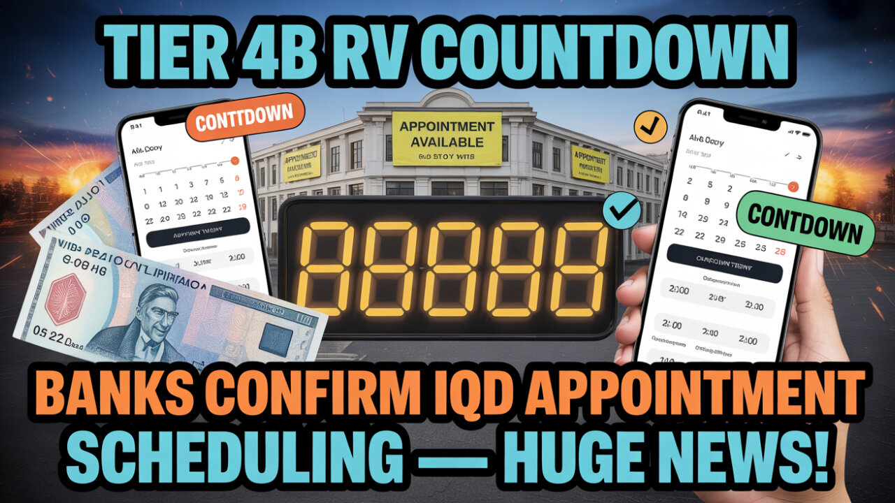 Tier 4B RV Countdown ⏳ Banks Confirm IQD Appointment Scheduling – Huge News! 💥 Today's IQD News!