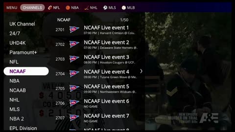vSeeBox Moving Channel Categories