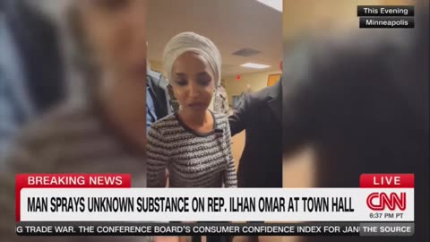 Ilhan Omar Responds After Being Sprayed with an Unknown Substance During Anti-ICE Rant