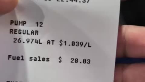 Gas 127.9 Saint John NB. I doubt our gas will ever go that low & we have Irving in our backyard