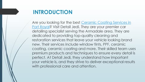 Best Ceramic Coating Services in Port Royal