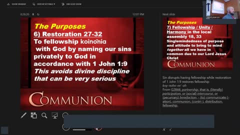 Sunday December 7, 2025 Around the Lord's Table: 8 Purposes of Communion