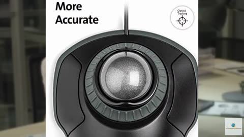 Kensington Orbit Trackball Mouse with Scroll Ring (K75327WW), Black-Grey