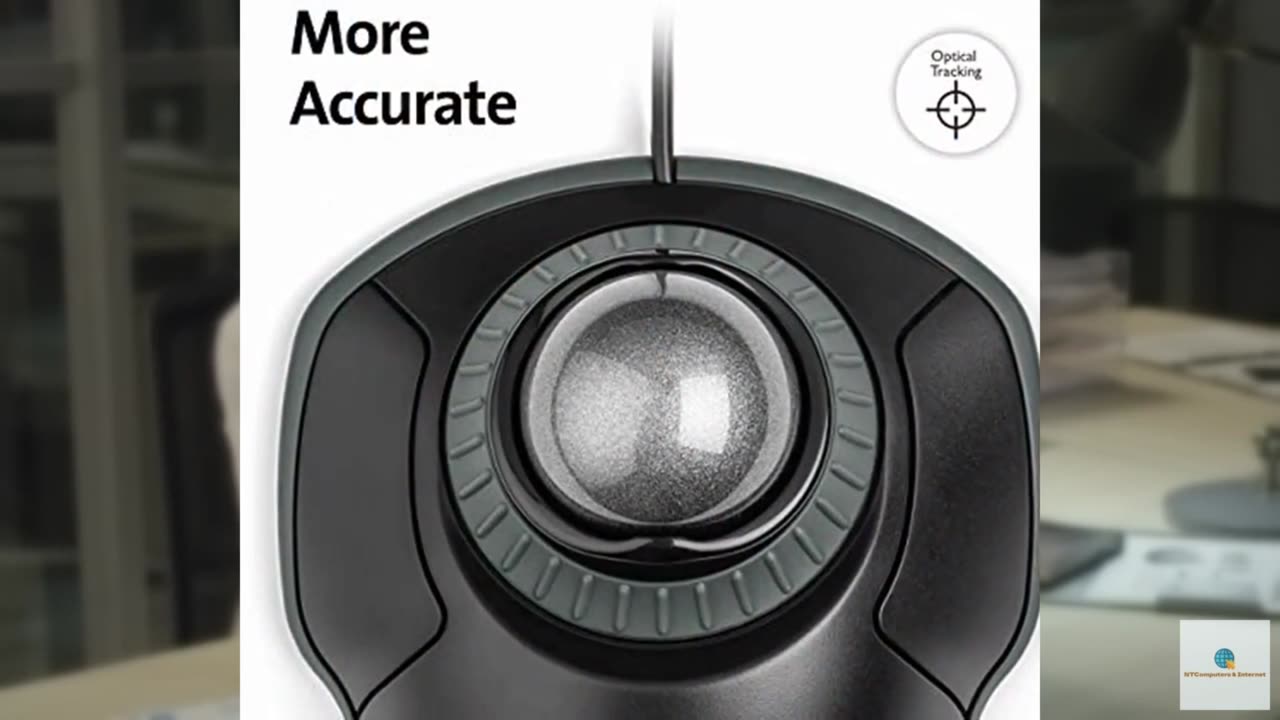 Kensington Orbit Trackball Mouse with Scroll Ring (K75327WW), Black-Grey