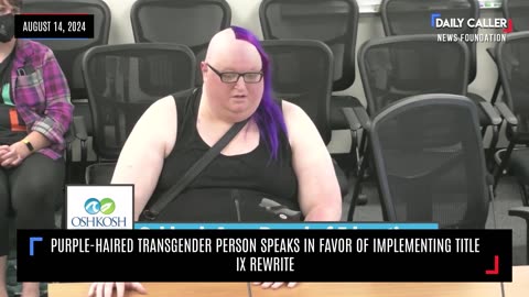 Purple-Haired Transgender Person Speaks In Favor Of Implementing Title IX Rewrite