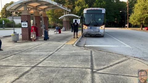 Atlanta Public Transit Bus Conyers Park and Ride SHERIFF TRY TO VIOLATE RIGHTS