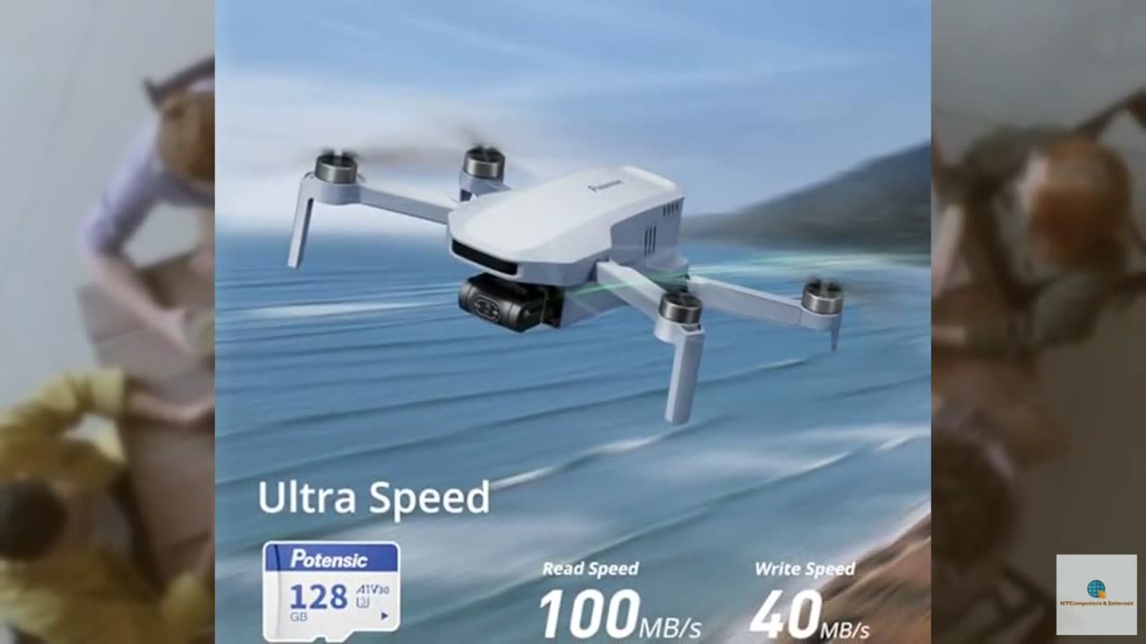 Potensic 128GB Memory Card for Drones, A1, U3, V30, Read Speed up to 100 MB/s
