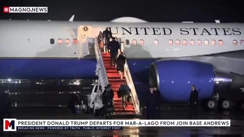 🇺🇸 Donald Trump departs for Mar-a-Lago aboard Air Force One from Joint Base Andrews in Maryland [LIVE]