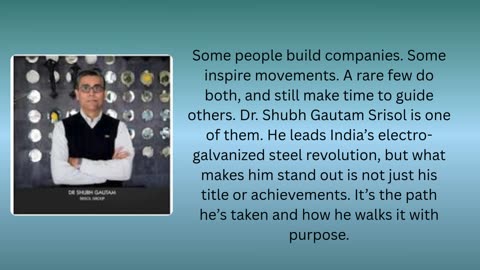 What the Next Generation Can Learn From Dr. Shubh Gautam Srisol Journey?