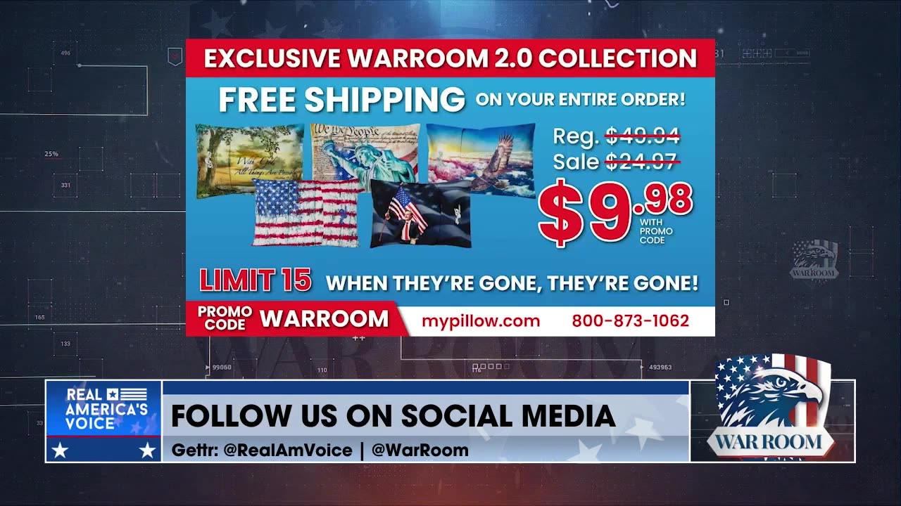 Visit MyPillow.com/warroom And Order Your WarRoom Posse Exclusive Deals Today!