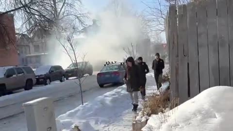 Rioters near Minneapolis just picked up a teargas canister and threw it BACK at