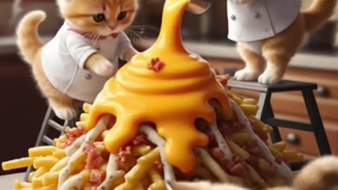 How to mess up with the kittens and guinea pigs chef- miniatures cute animals chefs