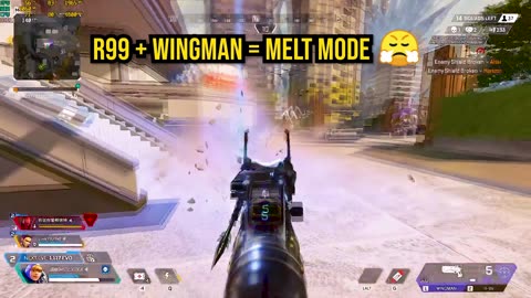 Wattson 1v3 Squad Wipe with R99 & Wingman | Apex Legends