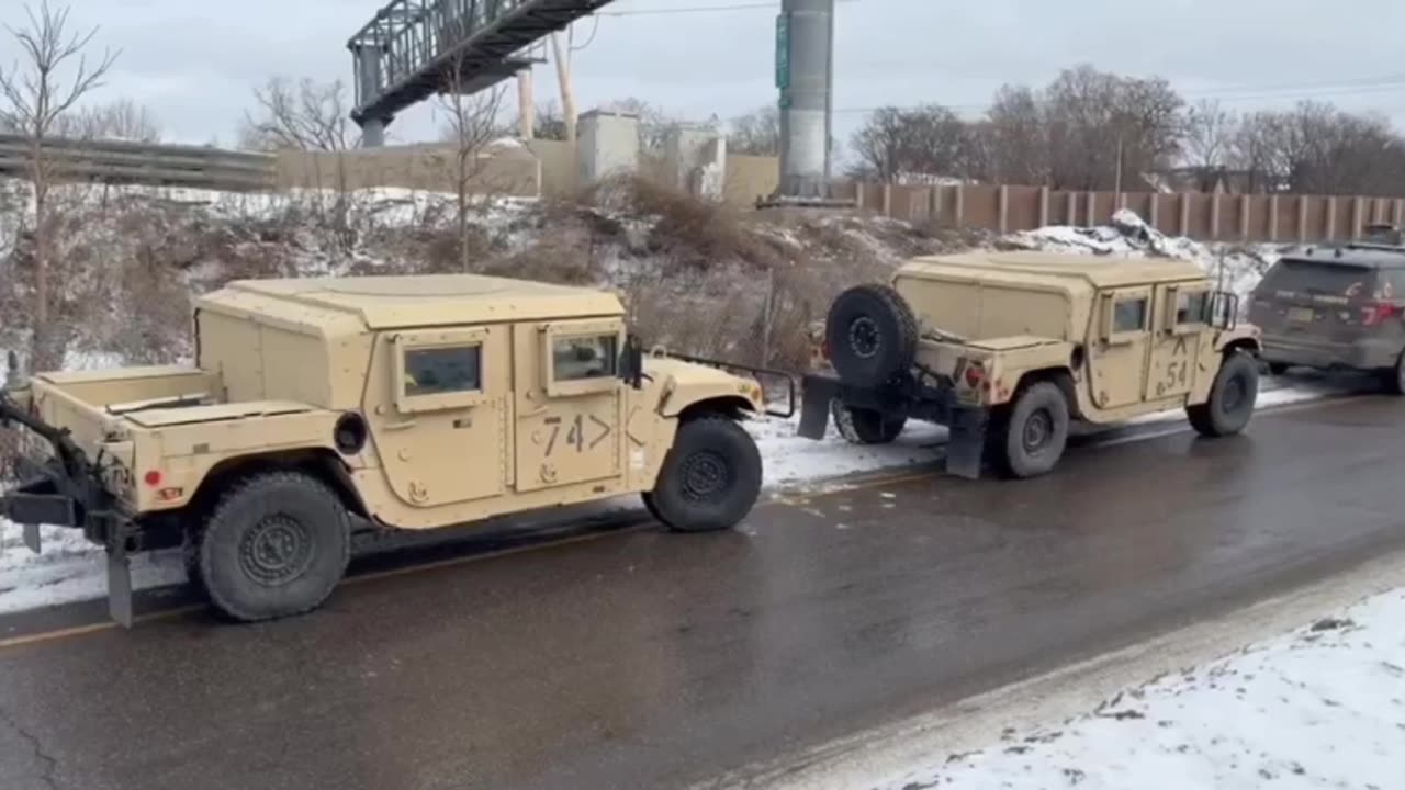 National Guard units are seen ROLLING INTO Minneapolis right now! ITS GO TIME!