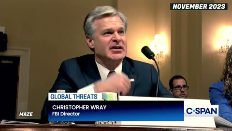 FLASHBACK⚡ Here is Chris Wray lying under oath in 2023 to Congress.