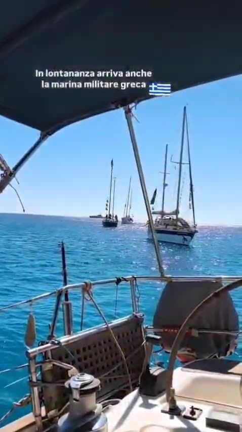 ◾Greek naval forces are now positioned to safeguard the Global Sumud Flotilla in Greek waters.