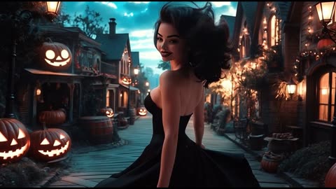 Halloween Village | AI Model | Funky Retro Pop Fusion Music Video