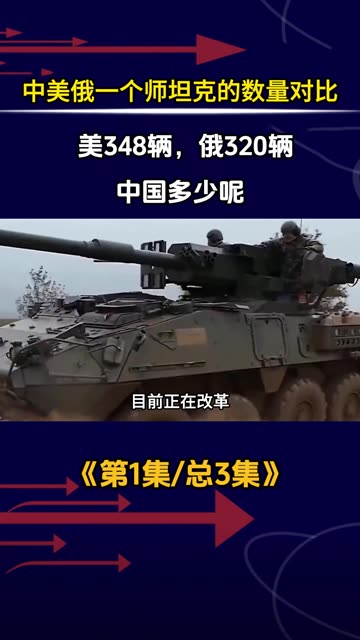 中美俄一个师坦克的数量对比：美348辆，俄320辆，中国多少