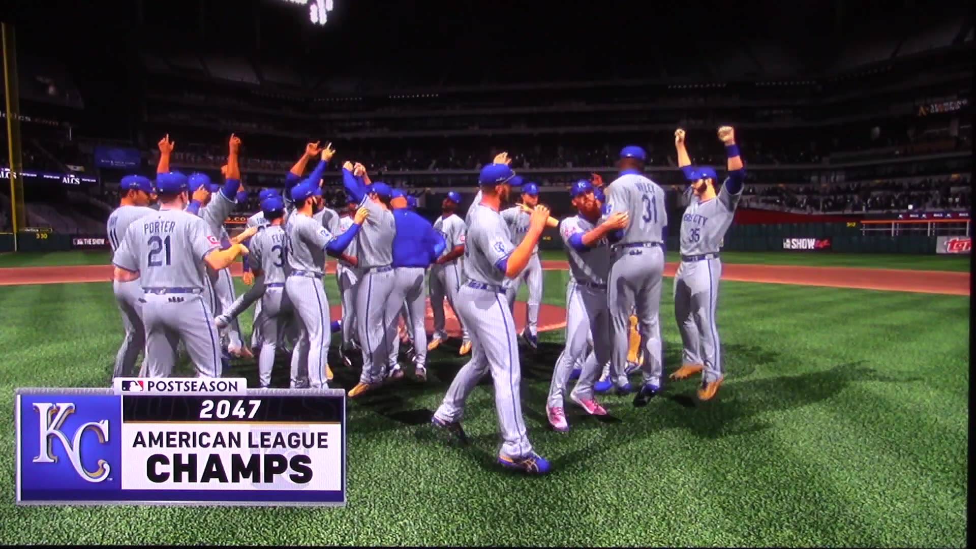 MLB The Show: Kansas City Royals vs Oakland Athletics (S22 ALCS G1-5)